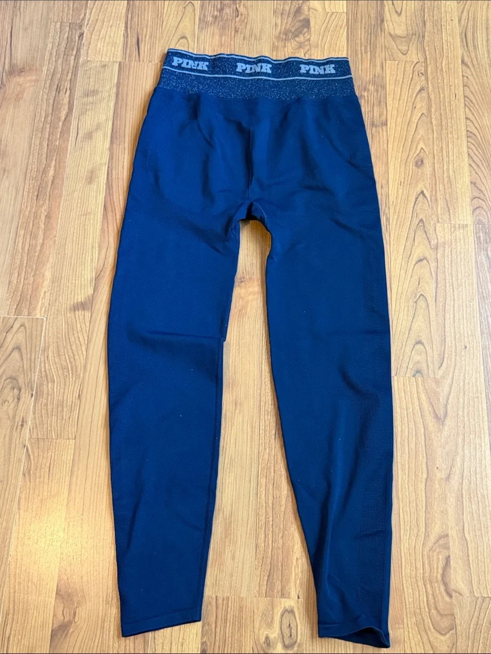 PINK Victoria's Secret Navy Leggings with Logo Waistband